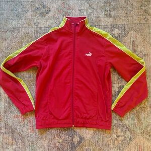 Puma Rose Red and Lime Green Women's Jacket